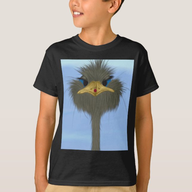 Lustigt Ostrich George och Cute Ladybug Tee (Framsida)