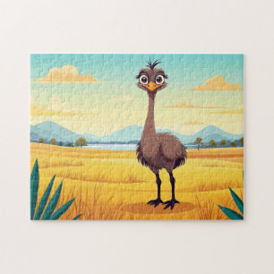 Lustigt Ostrich-pussel Pussel