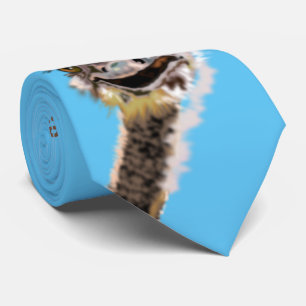 Lustigt Ostrich Tie Smile - Välj Färg Slips
