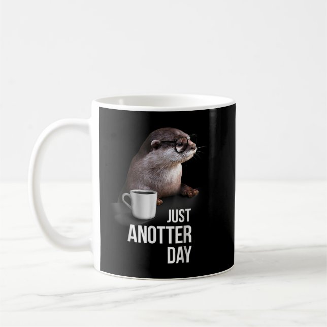 Lustigt Otter Just en annan dag för Otter älskare  Kaffemugg (Vänster)
