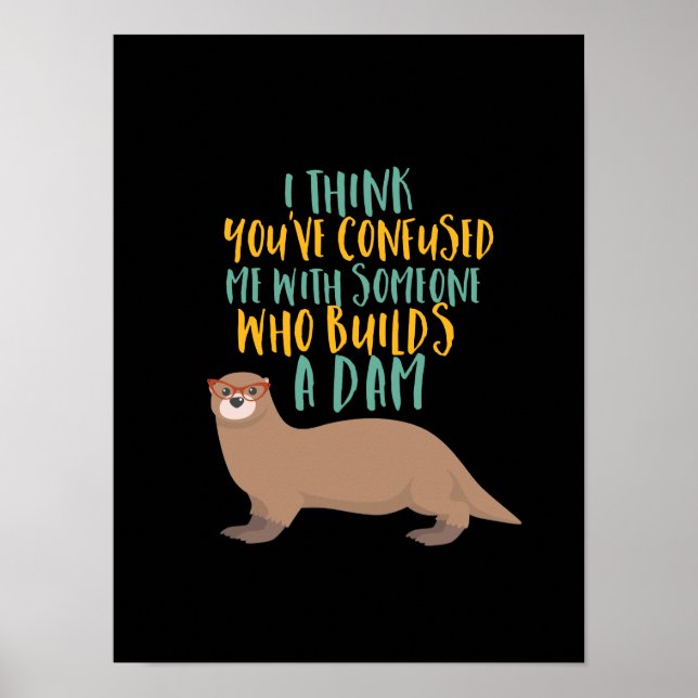 Lustigt Otter-Tecknad konfronterades med Dam Beave Poster (Framsidan)