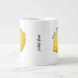 Lustigt ovanligt kaffe kopp med citronlokaliserare jumbo mugg