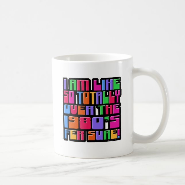 Lustigt över åttiotalet Flashback Motto Art Kaffemugg (Höger)