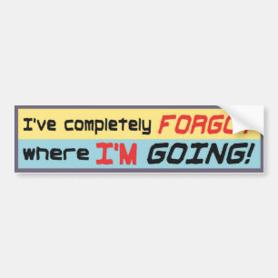 Lustigt över Backe Bumper Sticker. Bildekal