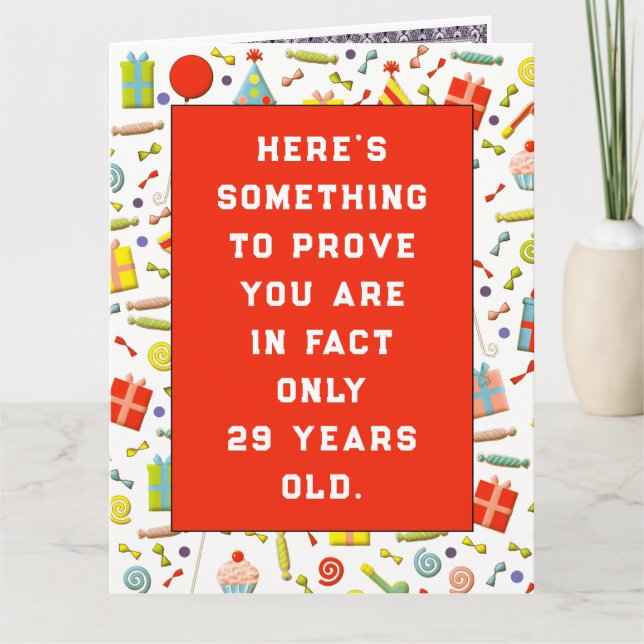 Lustigt över Backe födelsedag Kort (Framsida)