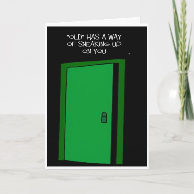 Lustigt över backe födelsedag kort (Framsida)