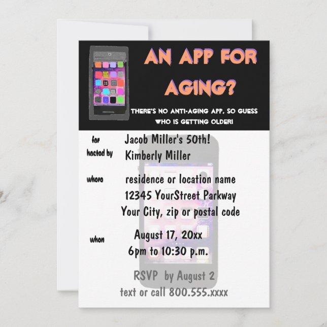 Lustigt över Backe-Födelsedagsfesten Inbjudningar (Framsida)