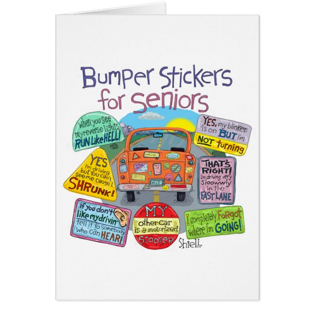 Lustigt "Över Backe"-födelsedagskort Hälsningskort (Framsidan)