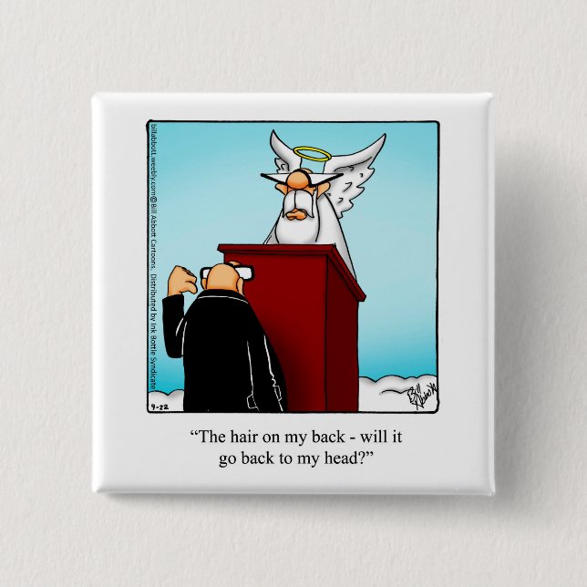 Lustigt över fågeldagsknappen Backe Humor Knapp (Framsida)