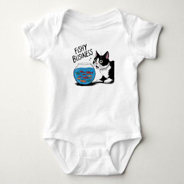 Lustigt överraskad katt t shirt (Framsida)