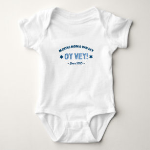 Lustigt "Oy Vey" Cute Blue Jewish T Shirt