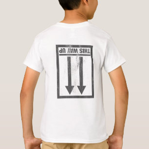 Lustigt på den här vägen upp-skylt t shirt