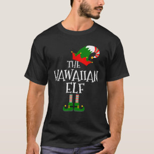 Lustigt på hawaiian Elf Matching Family Group Gift T Shirt