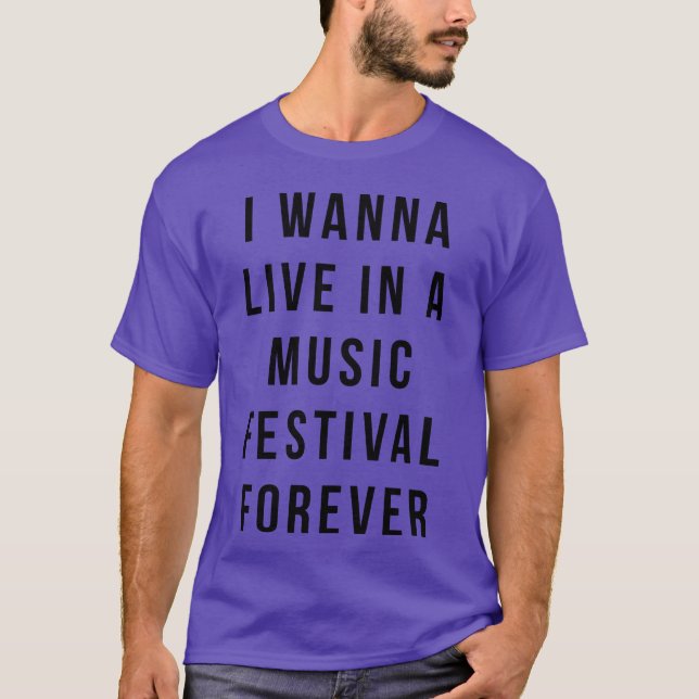 Lustigt på Live Music Festival T Shirt (Framsida)