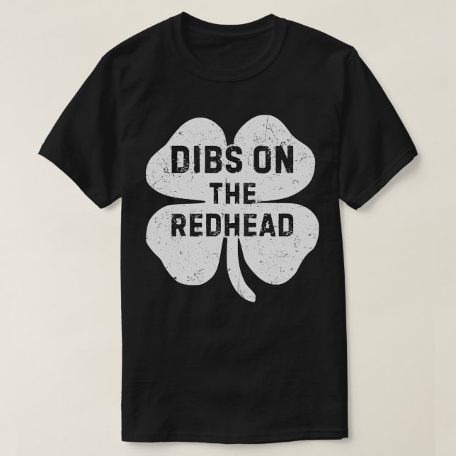 Lustigt på rödhåriget för St patricks day T Shirt (Design framsida)