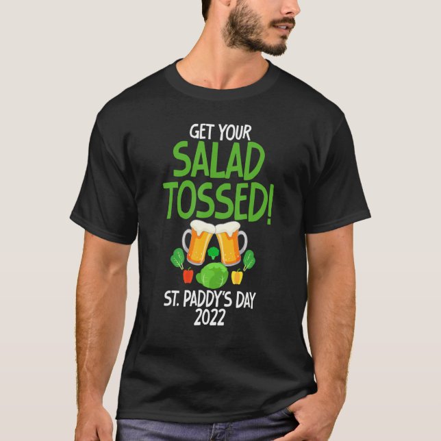 Lustigt på St Paddy's Day 2022 - få din salladssos T Shirt (Framsida)