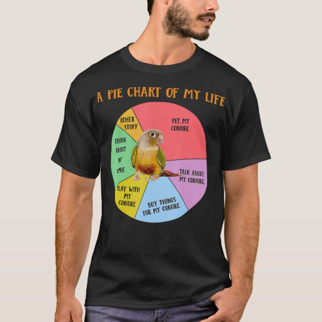 Lustigt Paj-diagram över levande ananas fruktpapeg T Shirt (Framsida)