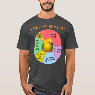 Lustigt Paj-diagram över livstidsjenday Conure Par T Shirt