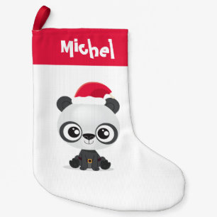 Lustigt Panda personlig helgdag Liten Julstrumpa