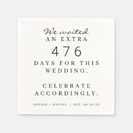 Lustigt pandemiskt Bröllopsfest... Pappersservett