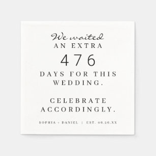 Lustigt pandemiskt Bröllopsfest... Pappersservett