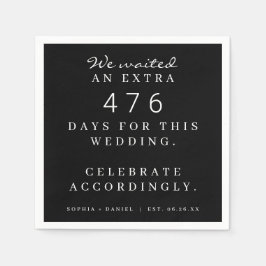 Lustigt pandemiskt Bröllopsfest... Pappersservett