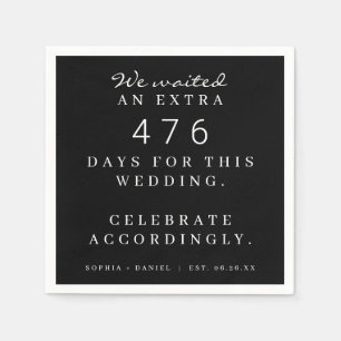 Lustigt pandemiskt Bröllopsfest... Pappersservett