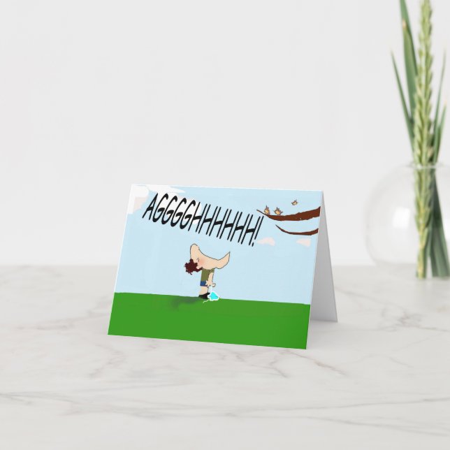 Lustigt pandemiskt Tecknad Personlig Hälsning Kort (Framsida)