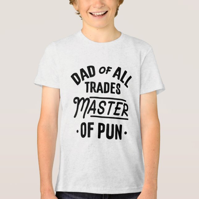 Lustigt Pappa av alla handelsmäster i Pun Fars dag T Shirt (Framsida)