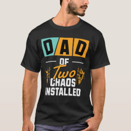 Lustigt Pappa av två Chaos-installerat gift T Shirt