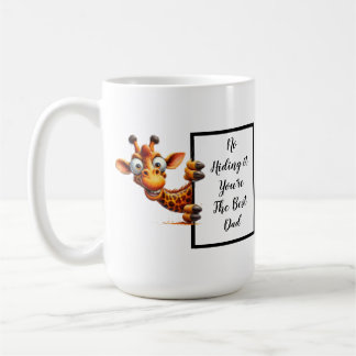 Lustigt pappa-gåva med lustigt och diskret giraffe kaffemugg
