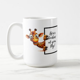 Lustigt pappa-gåva med lustigt och diskret giraffe kaffemugg