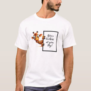 Lustigt pappa-gåva med lustigt och diskret giraffe t shirt