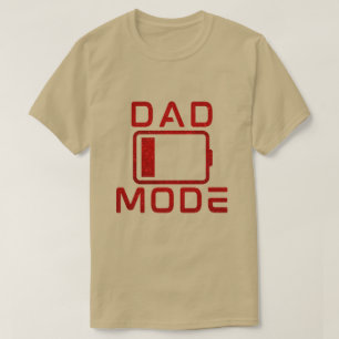 Lustigt Pappa-läge Lågt batteri Glitter T-Shirt
