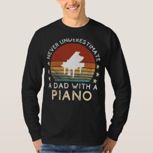Lustigt Pappa Piano Tee - Pappor Musical Maestro &