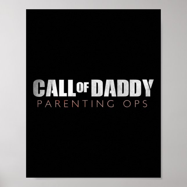 Lustigt Pappa-samtal till pappa Parating Ops Gift Poster (Framsidan)