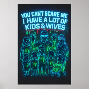 Lustigt Pappa Zombie Family Gift - Du kan inte Skr Poster