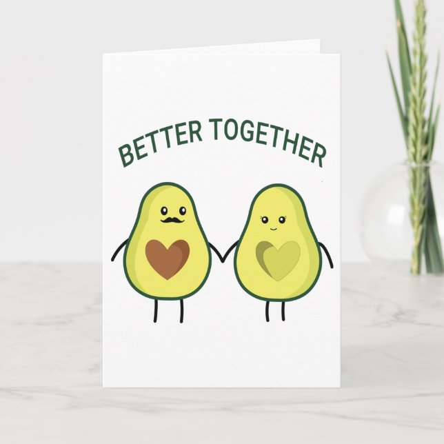 Lustigt par bättre tillsammans med Valentines day- Helgkort (Framsida)