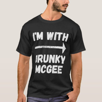 Lustigt par St patricks day-ID med Drunky Mcgee T Shirt
