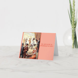 Lustigt party firande bjuder folk roligt kort