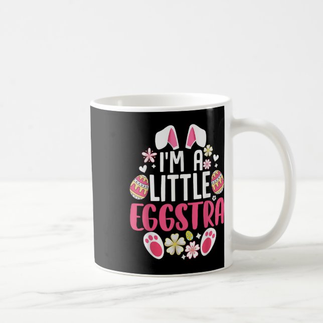 Lustigt Påsk Dag Shirt - jag är en liten Eggstra B Kaffemugg (Höger)