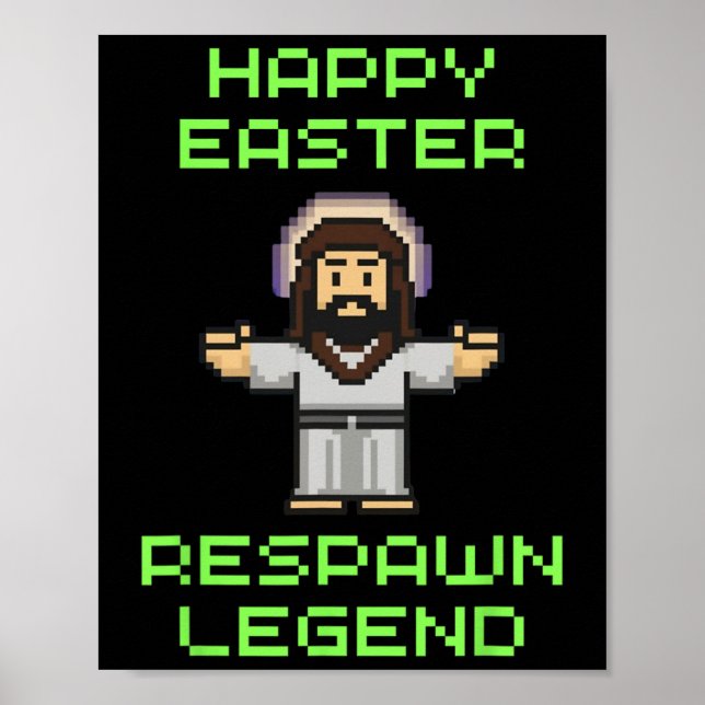 Lustigt Påsk-videospel Jesus - Återanvänd förklari Poster (Framsidan)