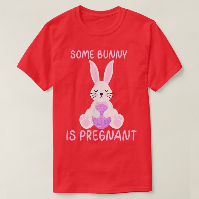 Lustigt Påskägg Gravid annonsblad som T Shirt (Design framsida)