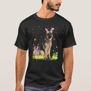 Lustigt Påskägg Hunting German Shepherd Hund Easte T Shirt