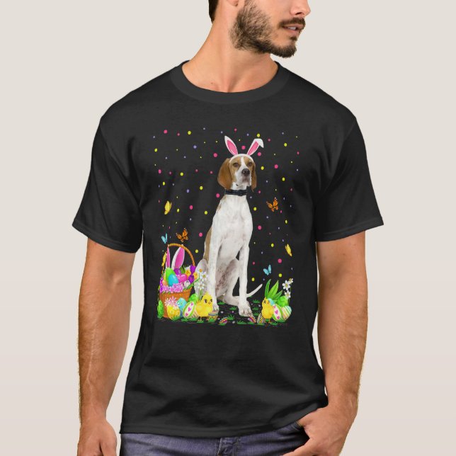 Lustigt Påskägg Jakt på engelsk pekare Hund Easte T Shirt (Framsida)