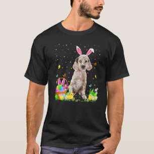 Lustigt Påskägg Jakt på engelska Setter Hund Påsk T Shirt