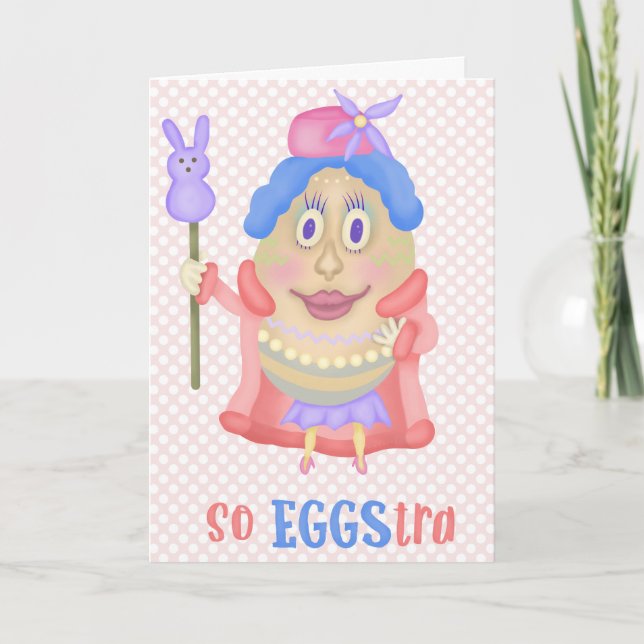 Lustigt Påskägg So Eggstra Cute Vår Kort (Framsida)