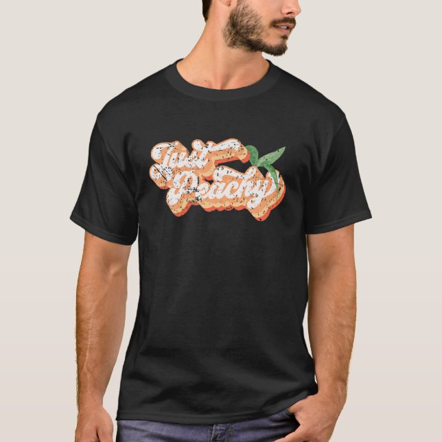 Lustigt Peachy Retro 70S Georgia Peacher Summer T Shirt (Framsida)