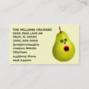 Lustigt Pear Grower Advertising Visitkort