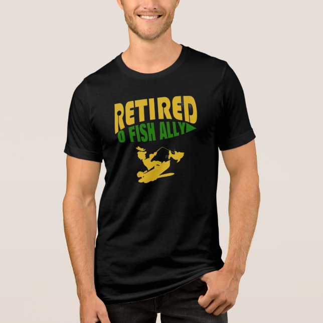 Lustigt pension av en fiskare t shirt (Framsida)